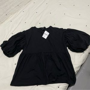 Black oversized top